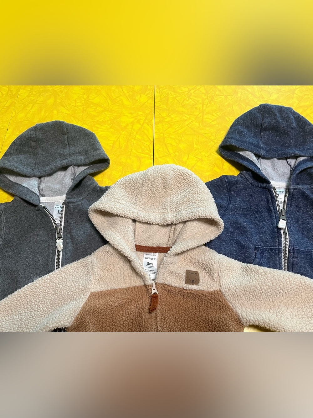 Carter’s size 3 Months Hoodie Bundle